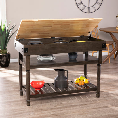 1st Choice Waysmere Stationary Versatile Kitchen Island in Natural Finish