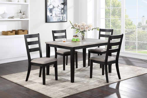 1st Choice 5 Piece Dining Set Kitchen Dinette Wooden Top Table and Chair