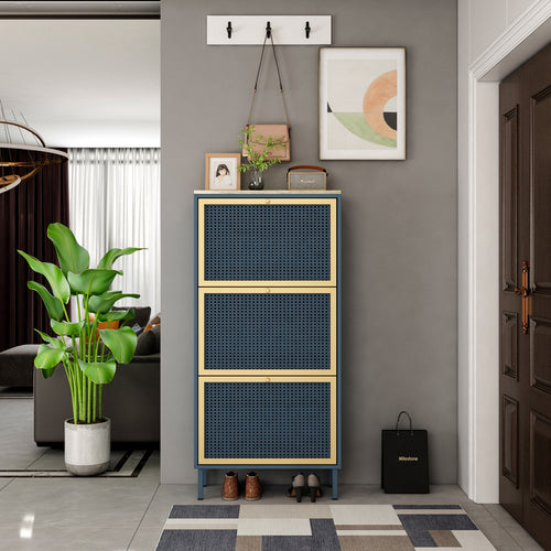 1st Choice 3 Metal Door Freestanding Modern Shoe Storage Cabinet