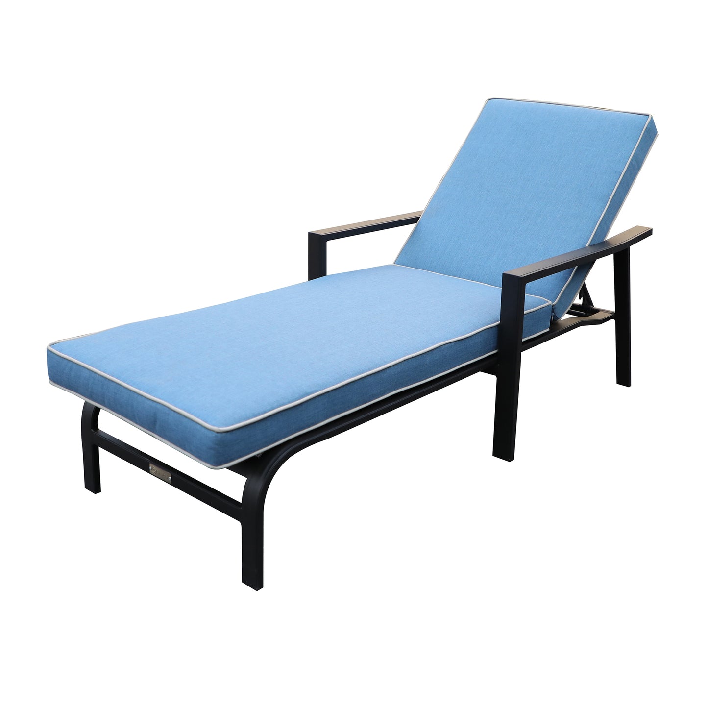 1st Choice Modern Outdoor Relaxation Blue Chaise Lounge - Set of 2