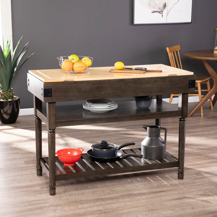 1st Choice Waysmere Stationary Versatile Kitchen Island in Natural Finish