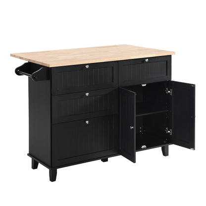 1st Choice Modern Farmhouse Kitchen Island Set with Storage Cabinet