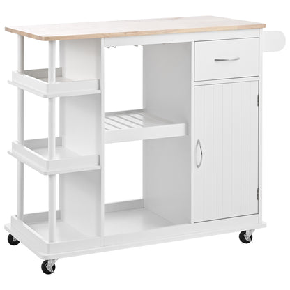 1st Choice Multipurpose Kitchen Cart Cabinet with Side Storage Shelves