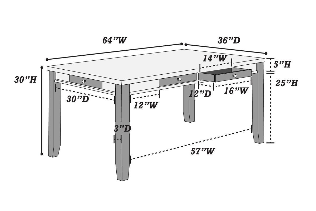 1st Choice Modern 7pc Classic Dining Table Set with Side Chairs