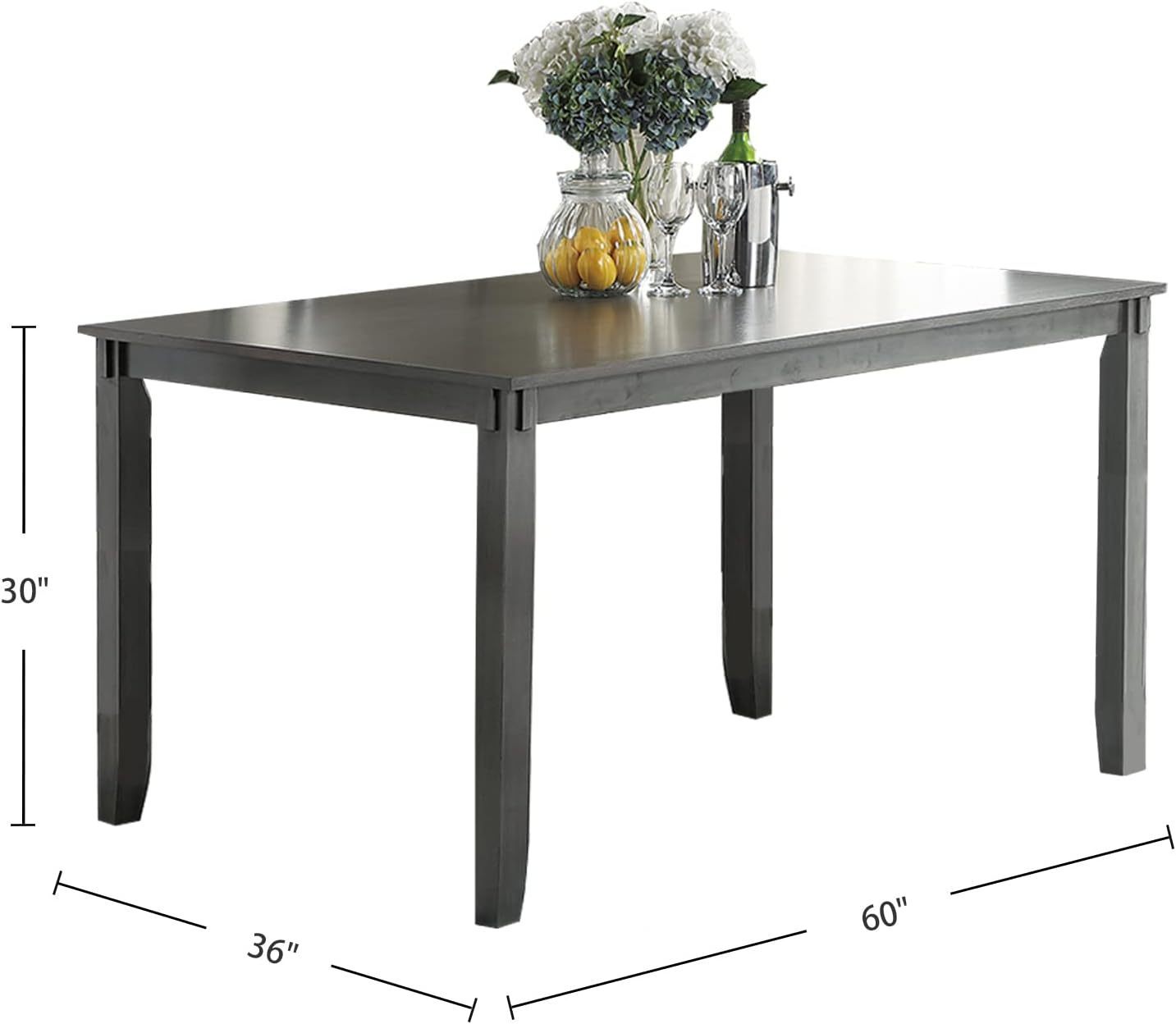 1st Choice Modern Unique Modern 6-Piece Dining Table Set Furniture