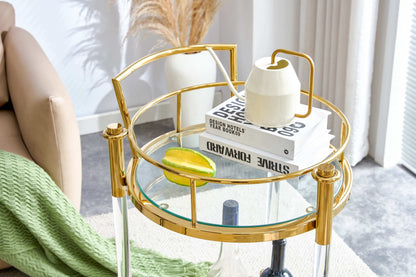 1st Choice Modern Mobile Bar Serving Wine Cart Storage in Stainless Steel