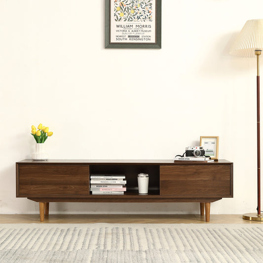 1st Choice Modern 63 inches TV Cabinet with Black Walnut Finish