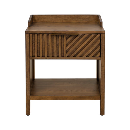 1st Choice Modern Sunset Cliff 1-Drawer Nightstand with Shelf