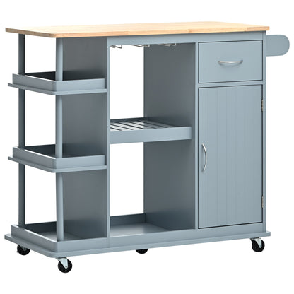 1st Choice Multipurpose Kitchen Cart Cabinet with Side Storage Shelves