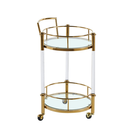 1st Choice Modern Mobile Bar Serving Wine Cart Storage in Stainless Steel