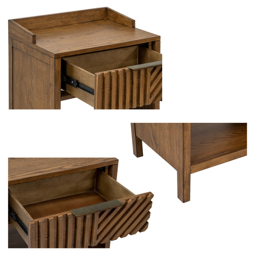1st Choice Modern Sunset Cliff 1-Drawer Nightstand with Shelf
