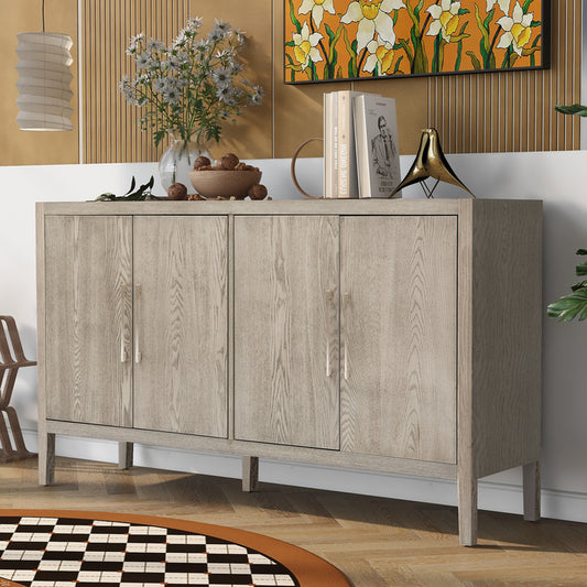 1st Choice Storage Cabinet Sideboard Wooden Cabinet with 4 Metal handles