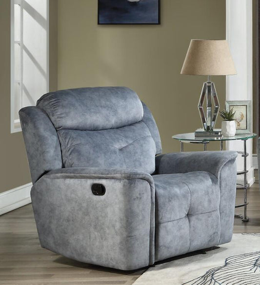 1st Choice Stylish Living Room Recliner Chair in Silver Gray Fabric