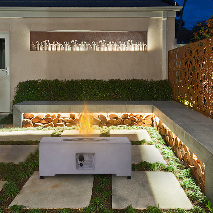 1st Choice 40,000BTU Exterior Faux Stone Propane Fire Pit For Outdoor Garden
