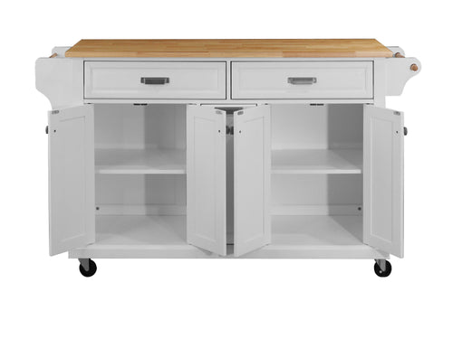 1st Choice Cambridge Natural Wood Top Kitchen Island with Storage