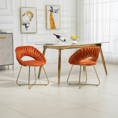 1st Choice Accent Velvet Upholstered Dining Side Chairs - Set of 2