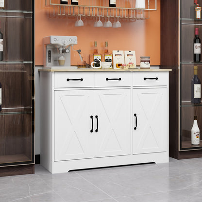 1st Choice Versatile White Sideboard Buffet Cabinet