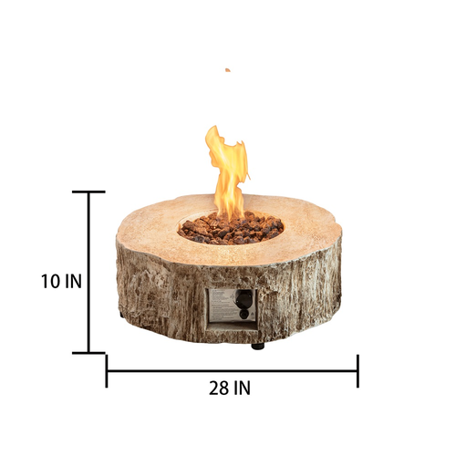 1st Choice 28 Ore Powder 30,000 BTU Exterior Faux Stone Propane Fire Pit
