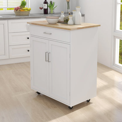 1st Choice Modern Kitchen Island Rolling Trolley Cart With Towel Rack