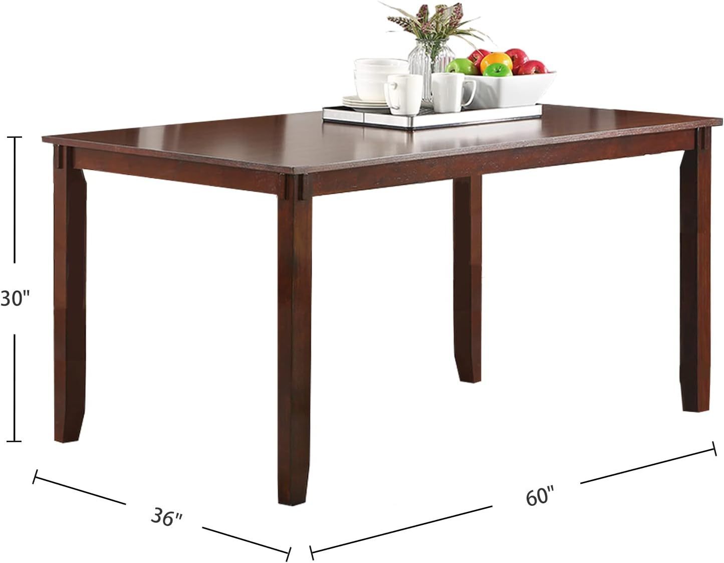 1st Choice Unique Modern 6-Piece Dining Table with 4 Side Chairs Set