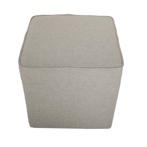 1st Choice Stylish Fabric Covered Beige Outdoor Ottoman - Set of 2