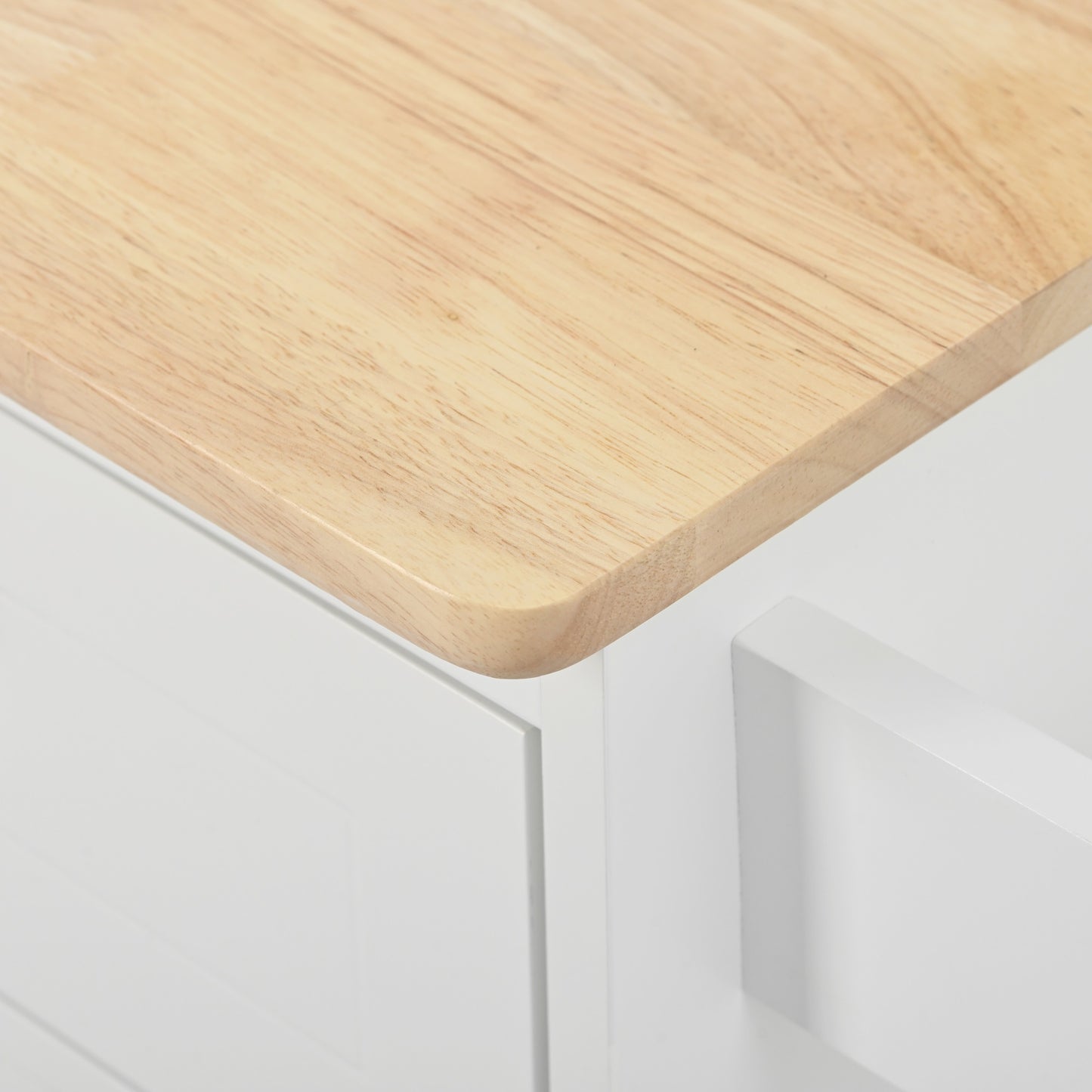 1st Choice Modern Kitchen Island Adjustable Storage with Power Outlet