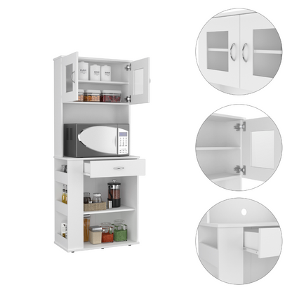 1st Choice Modern Elegant Victoria Pantry Double Door Cabinet in White