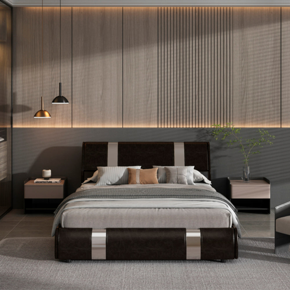 1st Choice Full Size Lift Up Storage Bed Frame with Stainless Steel