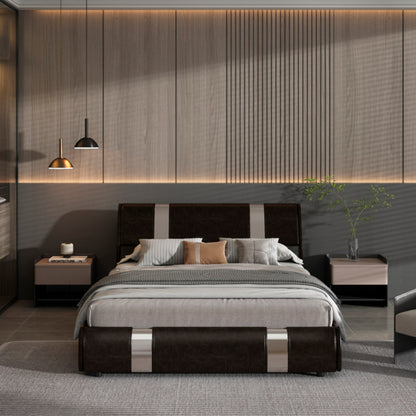 1st Choice Full Size Lift Up Storage Bed Frame with Stainless Steel