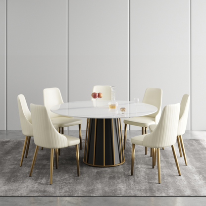 Elevate Your Dining Experience with Our 1stChoice White Marble Dining Table