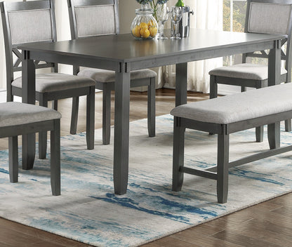 1st Choice Modern Unique Modern 6-Piece Dining Table Set Furniture