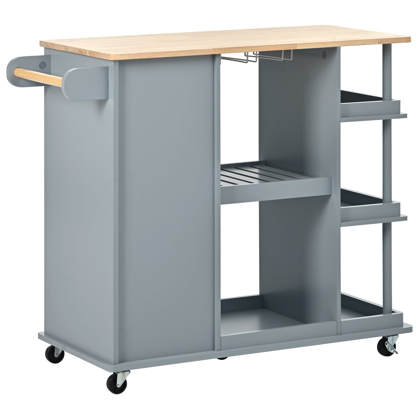 1st Choice Multipurpose Kitchen Cart Cabinet with Side Storage Shelves