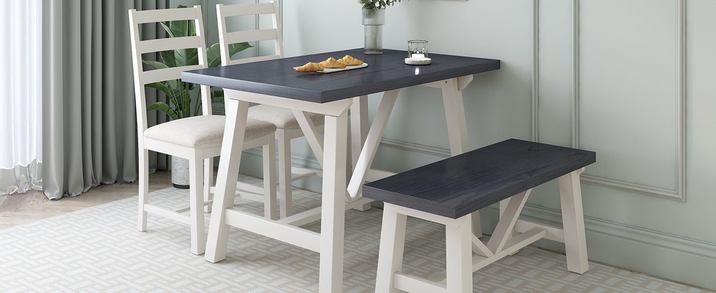 1st Choice 4-Piece Dining Table Set Solid Wood Kitchen Table Set