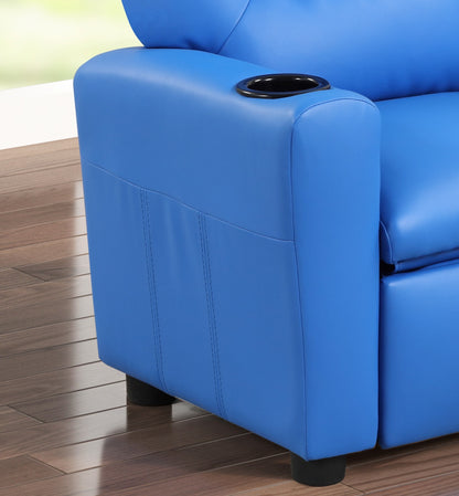 1st Choice Modern Blue PU Leather Kids Recliner Chair Room Furniture