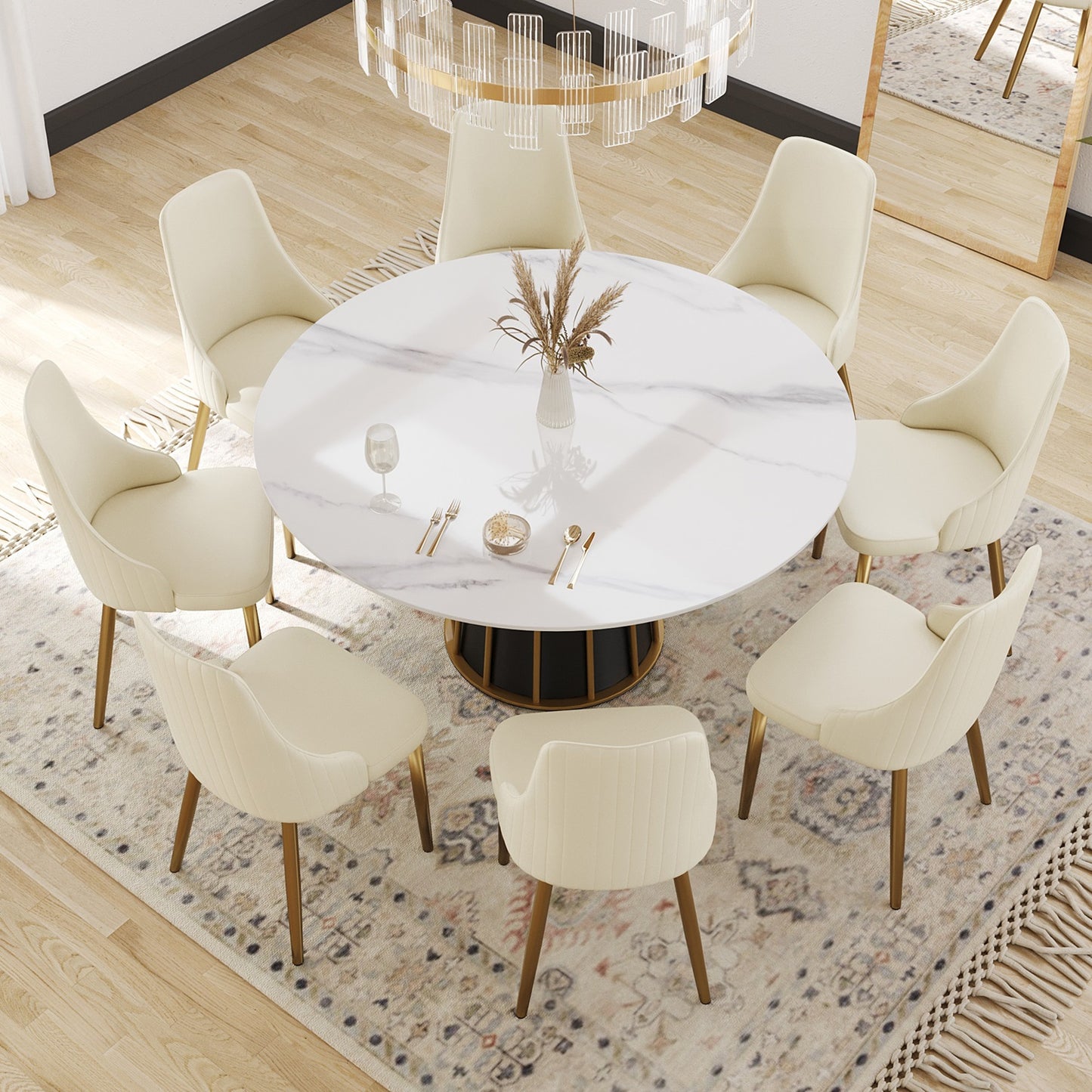 Elevate Your Dining Experience with Our 1stChoice White Marble Dining Table