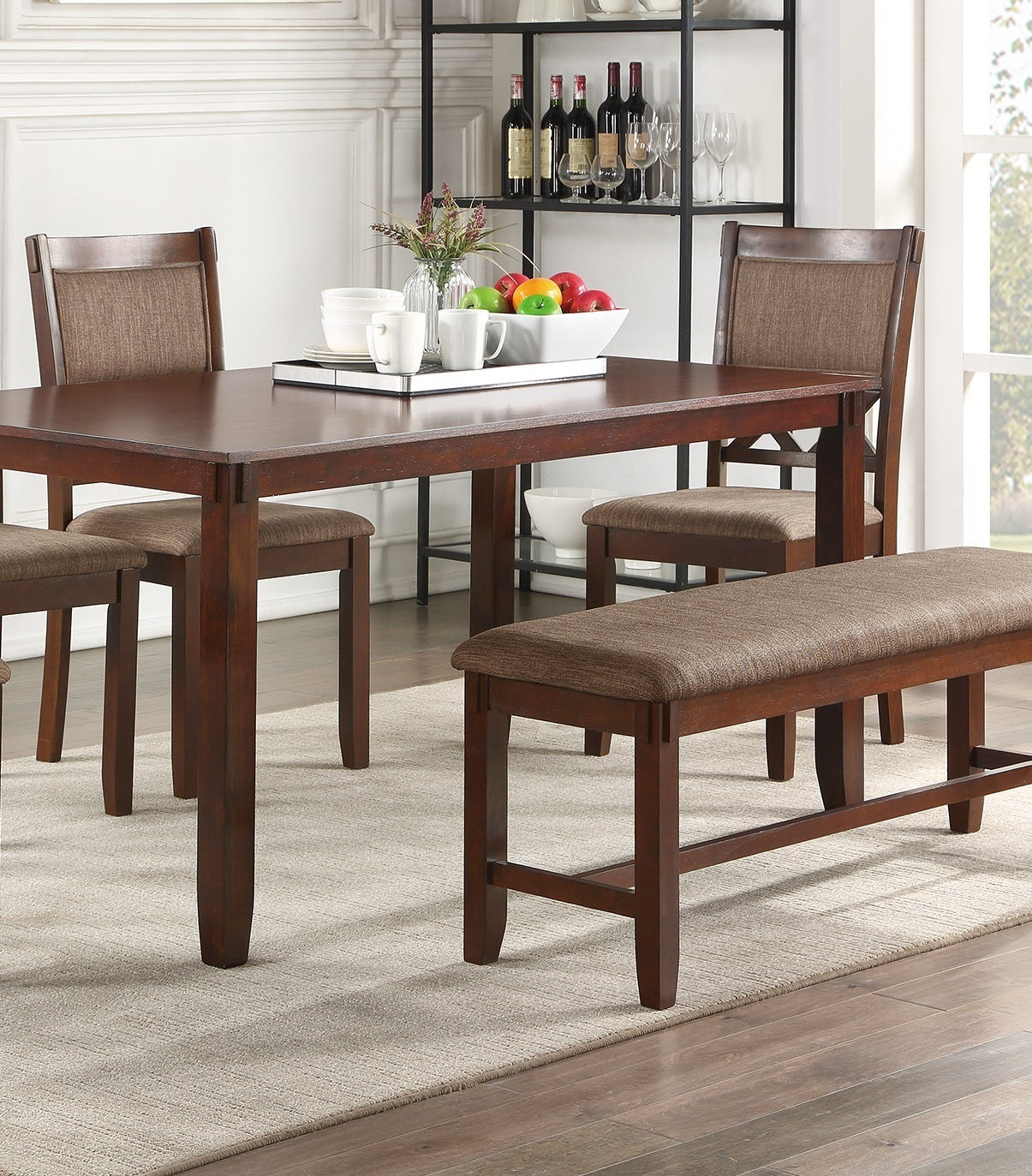 1st Choice Unique Modern 6-Piece Dining Table with 4 Side Chairs Set