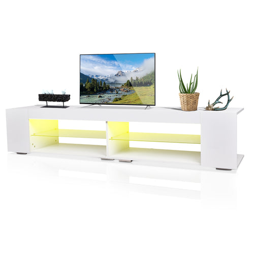1st Choice LED TV Stand Modern Entertainment Center Cabinet in White