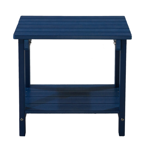 1st Choice Weather Resistant Outdoor/Indoor Plastic Wood End Table in Blue