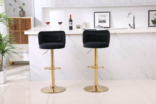 1st Choice Moder Swivel Velvet Counter Barstools Bar Height - Set of 2