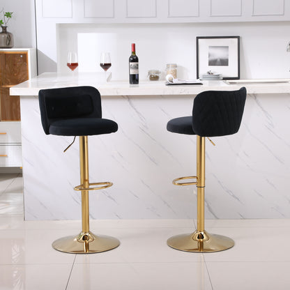 1st Choice Moder Swivel Velvet Counter Barstools Bar Height - Set of 2