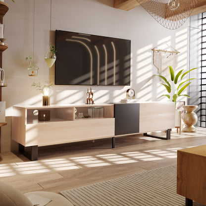 1st Choice Modern TV Stand Console for 80" TV with Double Storage Space