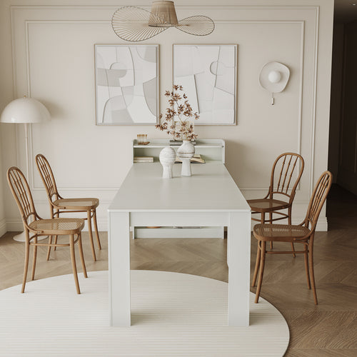 1st Choice Modern Extendable Dining Table with Storage in White