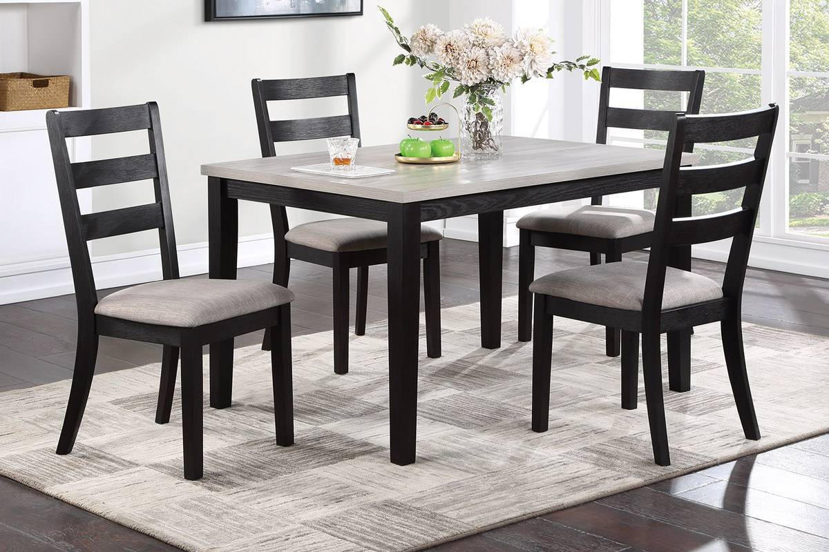 1st Choice 5 Piece Dining Set Kitchen Dinette Wooden Top Table and Chair