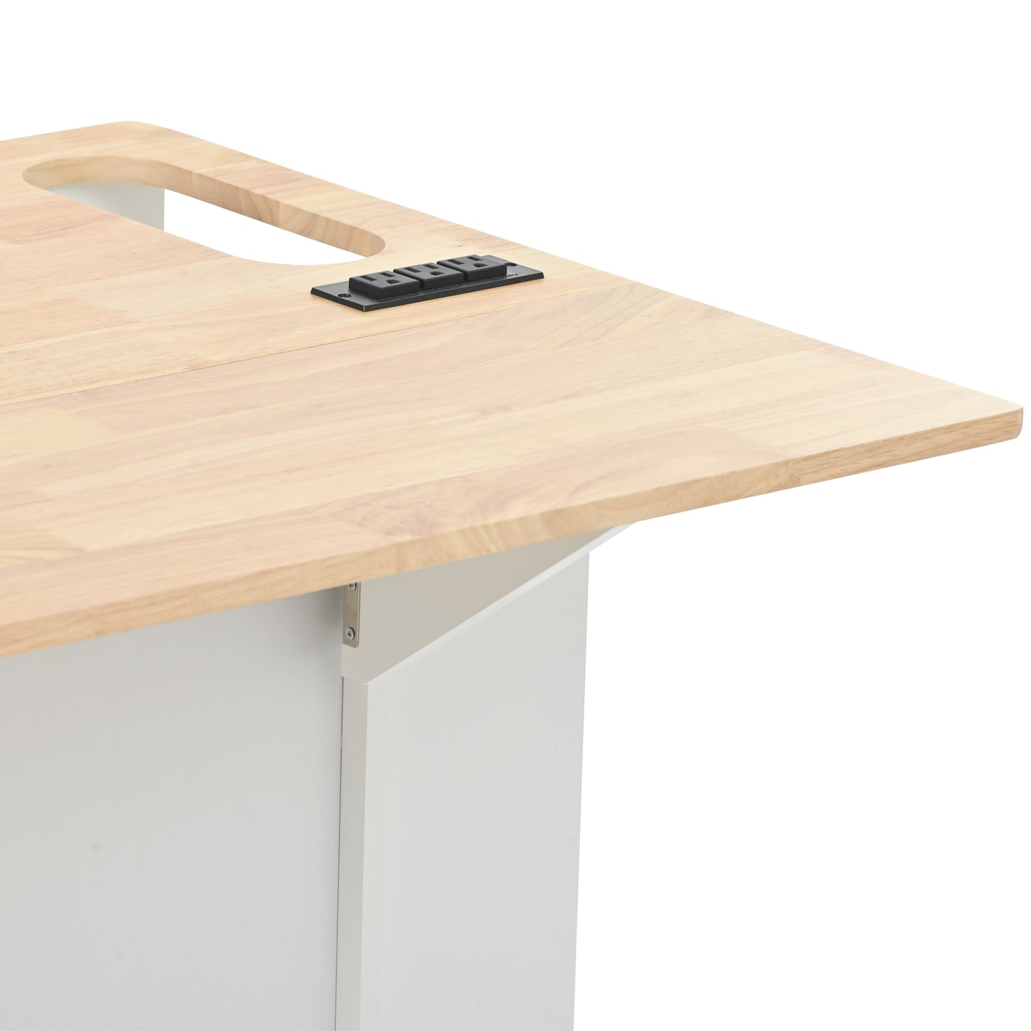 1st Choice Modern Kitchen Island Adjustable Storage with Power Outlet