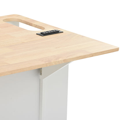 1st Choice Modern Kitchen Island Adjustable Storage with Power Outlet