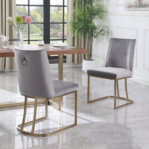1st Choice Modern Elegance Dining Velvet Upholstered Side Chair - Set of 2