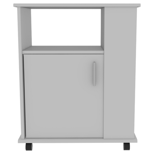 1st Choice 2-Pc Kitchen Set Island Microwave Pantry Cabinet in White