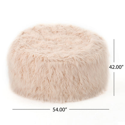 1st Choice Stylish Cozy Relaxation 5ft Long Faux Comfy Pink Beanbag