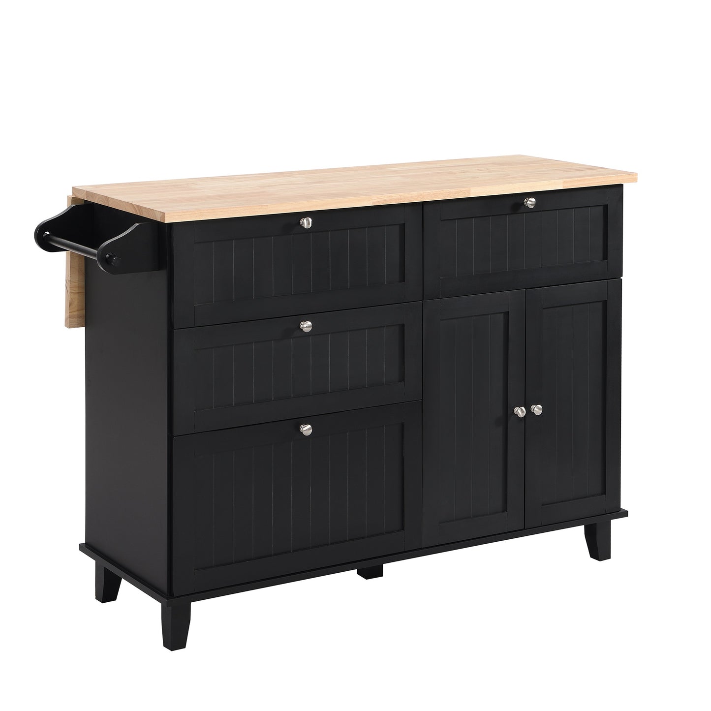 1st Choice Modern Farmhouse Kitchen Island Set with Storage Cabinet