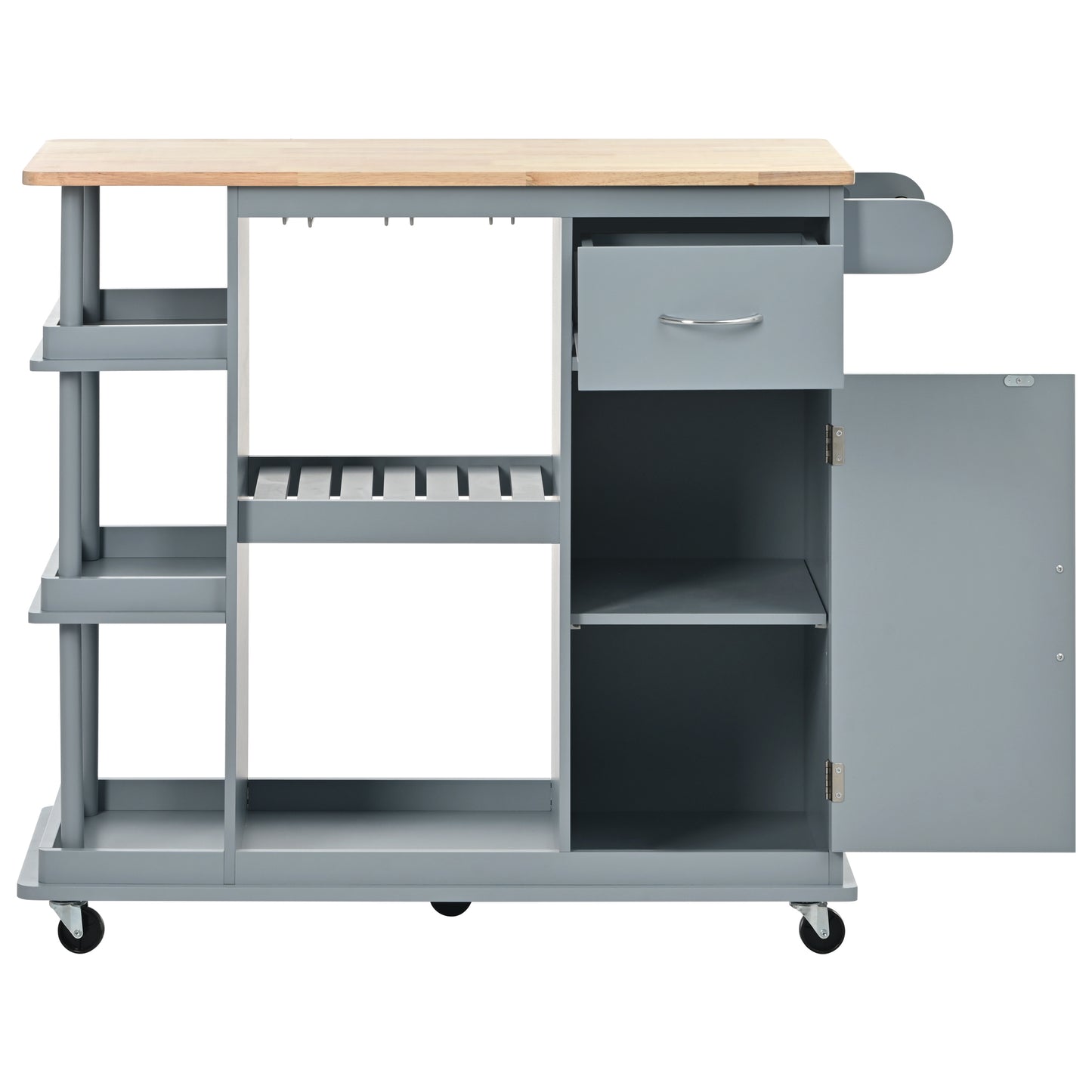 1st Choice Multipurpose Kitchen Cart Cabinet with Side Storage Shelves